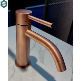 Смеситель для раковины Paffoni Light без донного клапана brushed copper LIG071RMSP, Бронза