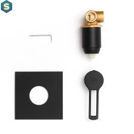 Душевая система для ванны Paffoni Shower верхний душ 200x200 мм black matt KITRIN010NO/M, Черный матовый