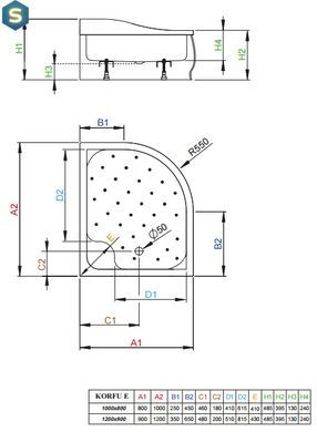 Душевой поддон Radaway Korfu C 80x80 4C88400-03
