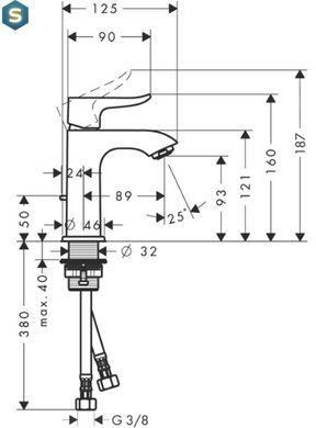 Змішувач для умивальника Hansgrohe Metris EcoSmart 31088000