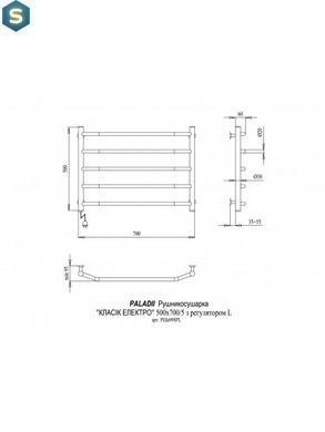 Электрический полотенцесушитель Paladii Классик Электро 500x700/5L РШе098РL