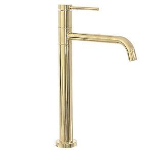 Змішувач для умивальника Rea Lugano slim gold золотий високий REA-B5002, Золотий