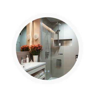 Зеркало Qtap Taurus R800 с LED-подсветкой Touch, с антизапотеванием, с диммером температуры цвета (3000-6500K) QT2478R807