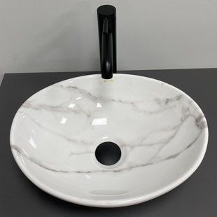 Умывальник VBI Parma calcatta glossy накладний VBI-011024, Мармур