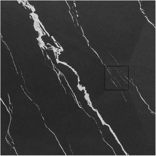 Душовий піддон Rea Magnum 90x90 carrara black REA-K7008, Мармур