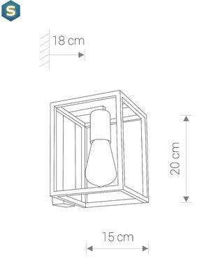 Бра Nowodvorski 9046 Crate E27 1x60W IP20 Bl