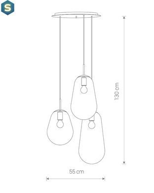 Підвісний світильник Nowodvorski 7794 Pear E27 3x40W IP20 Bl