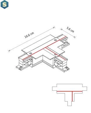 Соединитель Nowodvorski 8238 Ctls Recessed Power T Connector, Left 2 T-l2 IP20 Wh