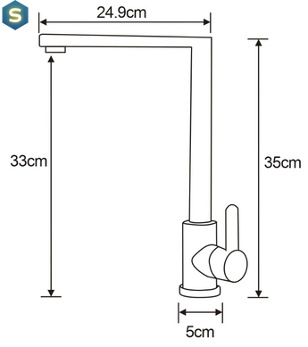 Смеситель для кухни Mexen Gina Inox MEX-672300-99, Нержавеющая сталь