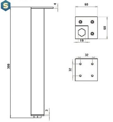 Ножки для мебели Roca Victoria A816413001