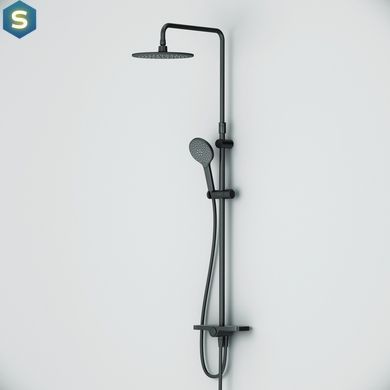 Душова система ShowerSpot без змішувача Am.Pm Like black F0780222, Черный матовый