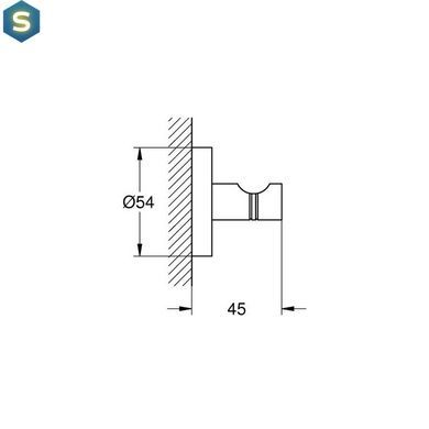 Крючок для ванной комнаты Grohe QuickFix Start 41173000, Хром