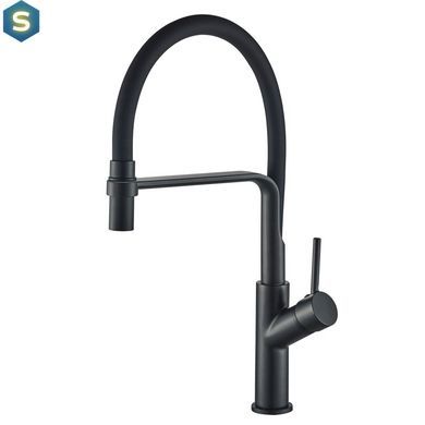 Смеситель для кухни Globus Lux Denver Flex GDF-32-10-01, Черный матовый