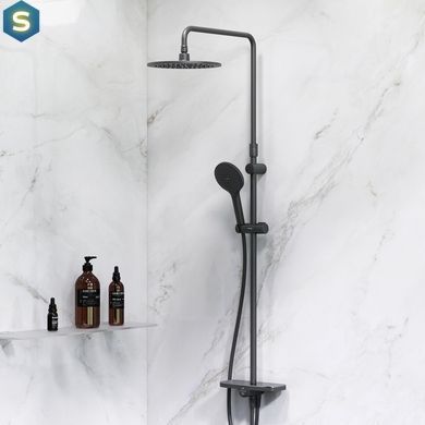 Душова система ShowerSpot без змішувача Am.Pm Like black F0780222, Черный матовый