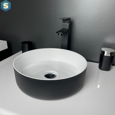 Умывальник Adamant Arena New &Oslash;36 см black/white glossy 100003194, Черный/золото