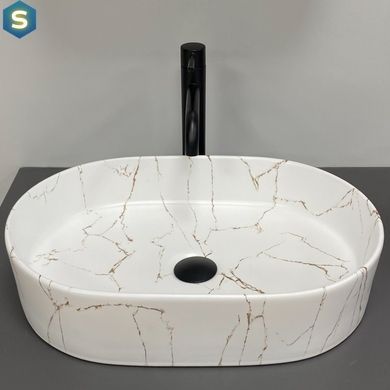 Умывальник VBI Verona 50 gold marmo glossy накладной VBI-011329, Золотой