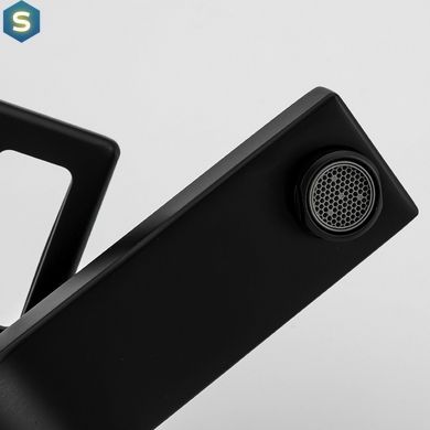 Смеситель для умывальника черный Gappo G1017-6 1/8, Черный матовый