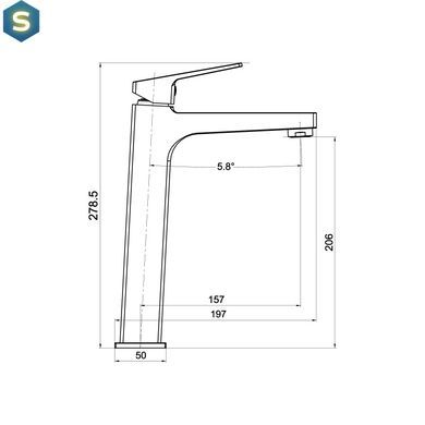 Смеситель для умывальника Koller Pool Neon Cube NC0200XL, Хром