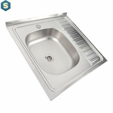 Кухонна мийка з нержавіючої сталі Platinum сатин 6060 L (0,5/160 мм), Satin