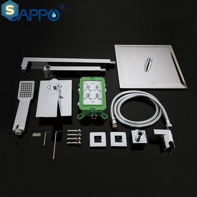 Душевая система скрытого монтажа 3 функции хром Gappo 1/4 G7102, Хром