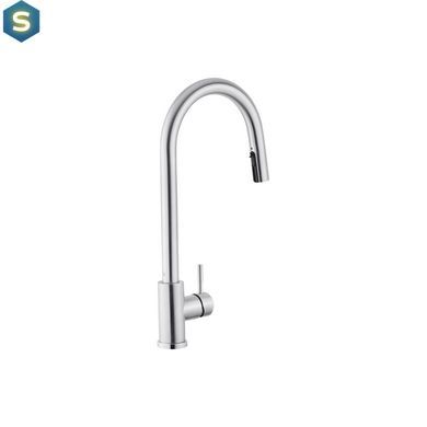 Смеситель для кухни с выдвижным изливом Kroner KRP Edelstahl Klassisch - ESG03915, Нержавеющая сталь