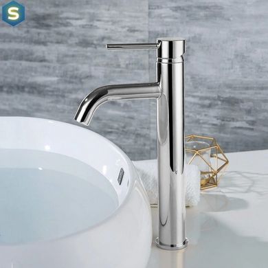 Смеситель для умывальника Rea Lungo chrome хром высокий REA-B4104, Хром
