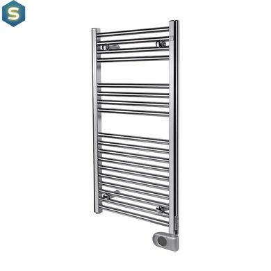 Рушникосушка електрична Zehnder Aura 906 x 500 мм хром 200 Вт з проводом (PBECZ-090-50-MQ-SC), Хром, Праве, Електронний