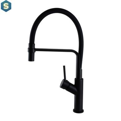 Смеситель для кухни Globus Lux Denver Flex GDF-32-10-01, Черный матовый