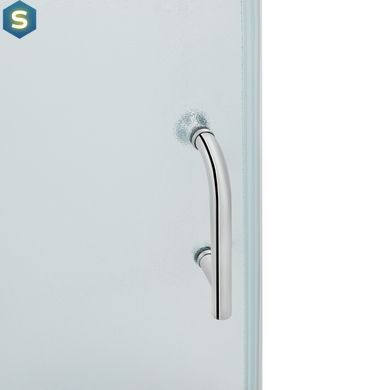 Душова кабіна Lidz Wawel SC100x80.SAT.LOW.FR, скло Frost 5 мм без піддона, Хром матовий, Універсальна, матовий