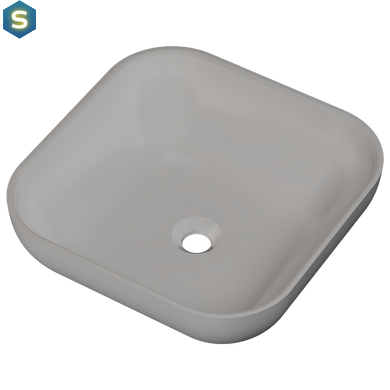 Раковина глянцевая накладная Amidicon Atlant 45 450x450 из литого камня ATLANT_45_HL, Белый