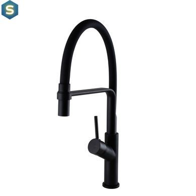 Смеситель для кухни Globus Lux Denver Flex GDF-32-10-01, Черный матовый