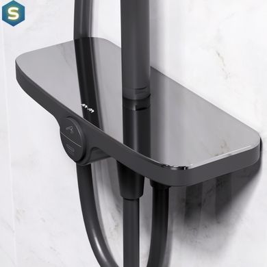 Душова система ShowerSpot без змішувача Am.Pm Like black F0780222, Черный матовый