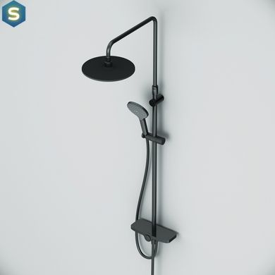 Душова система ShowerSpot без змішувача Am.Pm Like black F0780222, Черный матовый