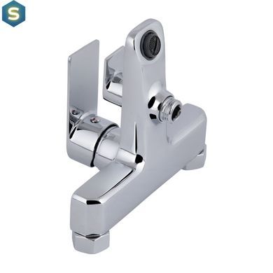 Смеситель для ванны Qtap Aries (c душевым гарнитуром) QTARI259CRM45559 Chrome, Хром