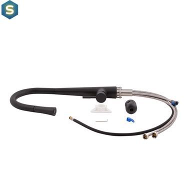 Смеситель для кухни Qtap Evicka с выдвижным изливом QTEVI9135103UB Black Matt, Черный матовый