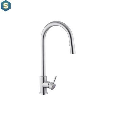 Смеситель для кухни с выдвижным изливом Kroner KRP Edelstahl Klassisch - ESG03915, Нержавеющая сталь