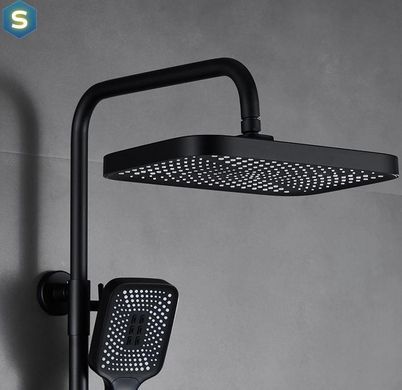 Душова система Dusel Bronx Thermostatic Black (233307000), Черный матовый