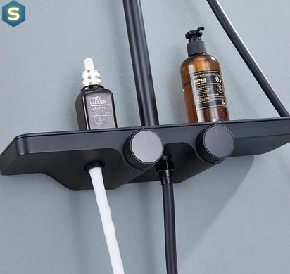 Душова система Dusel Bronx Thermostatic Black (233307000), Черный матовый