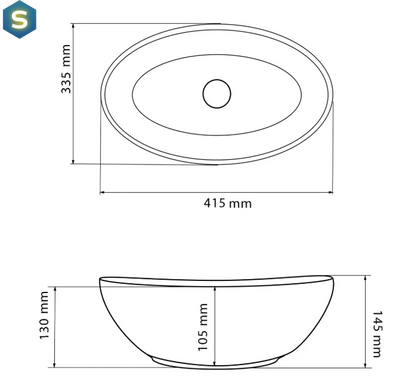 Умывальник VBI Parma calcatta glossy накладний VBI-011024, Мармур