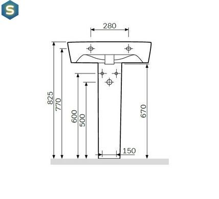 Пьедестал для раковины AM.PM Spirit C704910WH, Белый