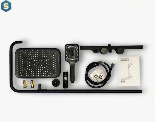 Душова система Dusel Bronx Thermostatic Black (233307000), Черный матовый