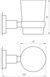 Стакан одинарний Perfect Sanitary Appliances SP 8121, Хром
