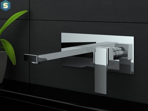 Смеситель для умывальника Kohlman Excelent chrome + BOX скрытого монтажа QW185H, Хром