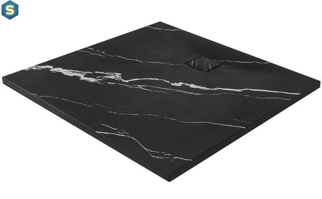 Душевой поддон Rea Magnum 90x90 carrara black REA-K7008, Мрамор