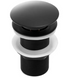 Донний клапан для умивальника Yoka click-clack black без переливу BK.POP-14-BP-BLK, Черный матовый