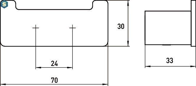 Гачок Emco Loft Black подвійний 0575 133 02, Чорний/золото