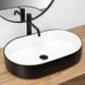 Умивальник Rea Nadia black matt white накладний REA-U8781, Черный матовый