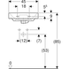 Умивальник Geberit Smyle Square 45x36 500.222.01.1, Білий