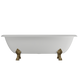 Ванна отдельностоящая матовая Amidicon Olimpia 180x90 белая из литого камня золотые ножки OLIMPIA_180_nizhk-g_MAT, Белый