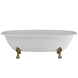 Ванна отдельностоящая матовая Amidicon Olimpia 180x90 белая из литого камня золотые ножки OLIMPIA_180_nizhk-g_MAT, Белый